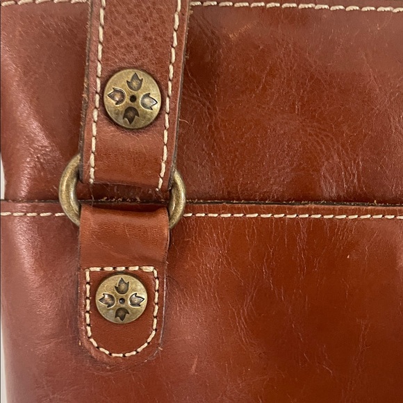 Patricia Nash Brown Floral Embossed Crossbody Bag Chocolate Brown - Picture 6 of 13